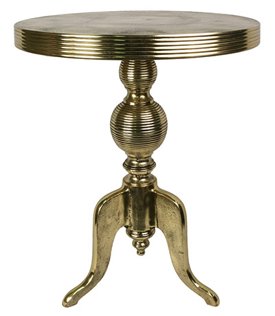 Brass Round Top Table Large - Click Image to Close